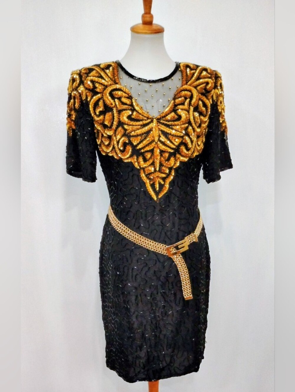 DENISE ELLE SEQUINED BEADED DRESS